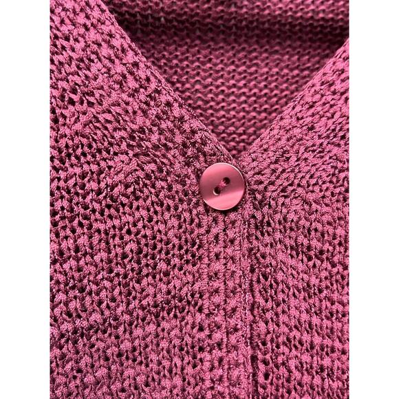 Pendleton Cardigan Sweater Womens Medium Button Front Knit Burgundy Vintage - Picture 5 of 5